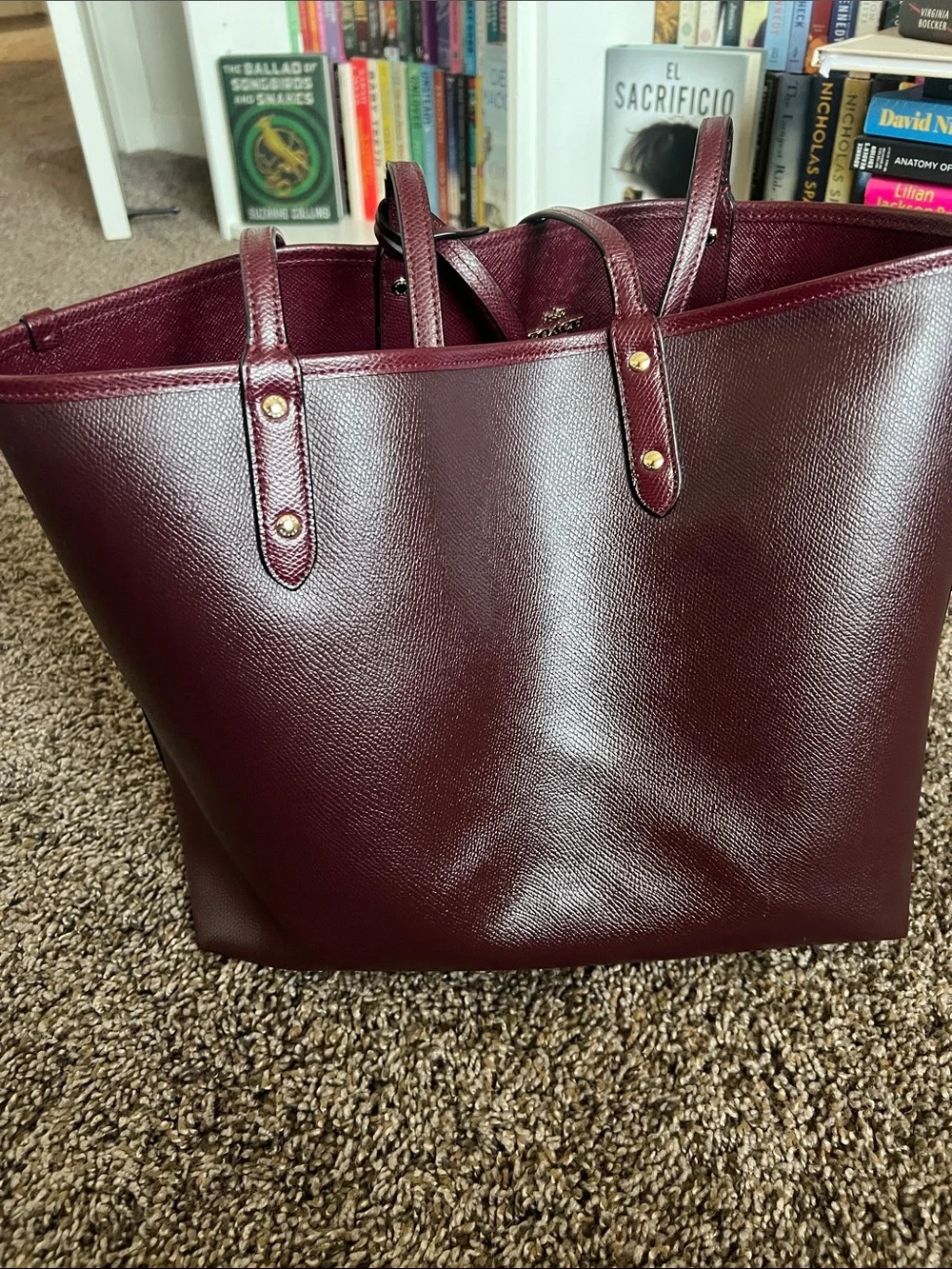 Leather tote bag, Coach Reversible City Tote